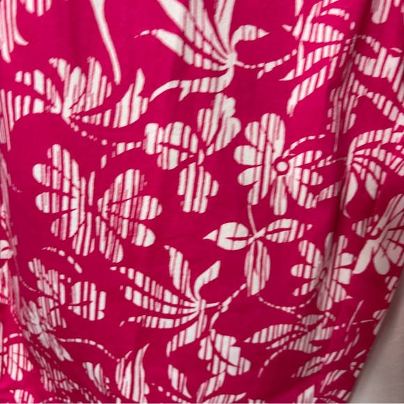 WHITE STAG WOMENS STRETCHY PINK AND WHITE FLORAL CAPRI W/POCKETS SIZE 14 NWT - Picture 4 of 6